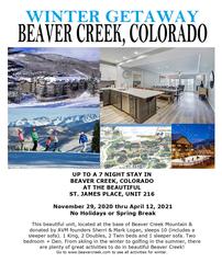 Winter Getaway to Beaver Creek, CO 202//250